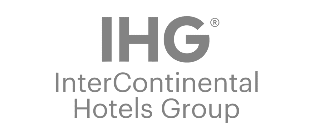 Greyscale IHG logo.