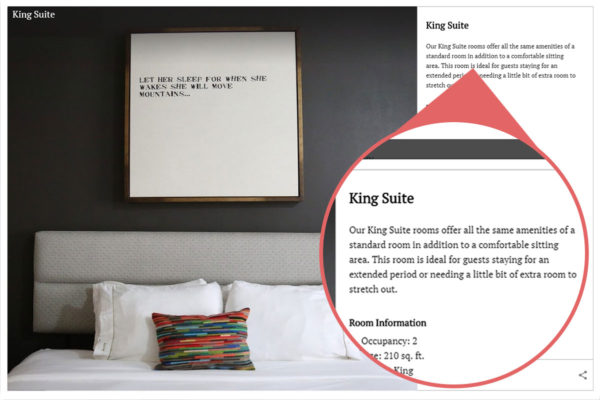 hotel ylem uses digital storytelling to describe their guestroom